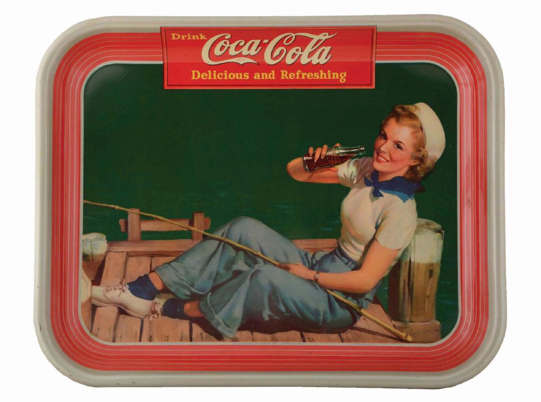 1940 Coca-Cola Tin Serving Tray. (1 of 2)
