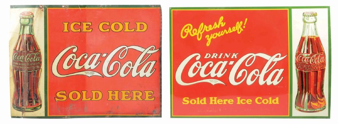 Lot Of 2: Tin  Coca-Cola Signs. (1 of 2)