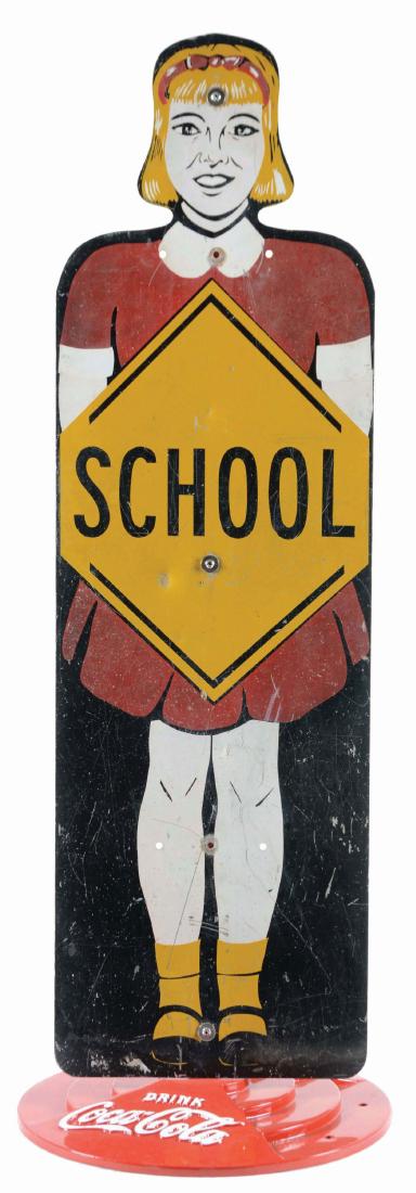 Coca-Cola School Girl Sign. (1 of 2)