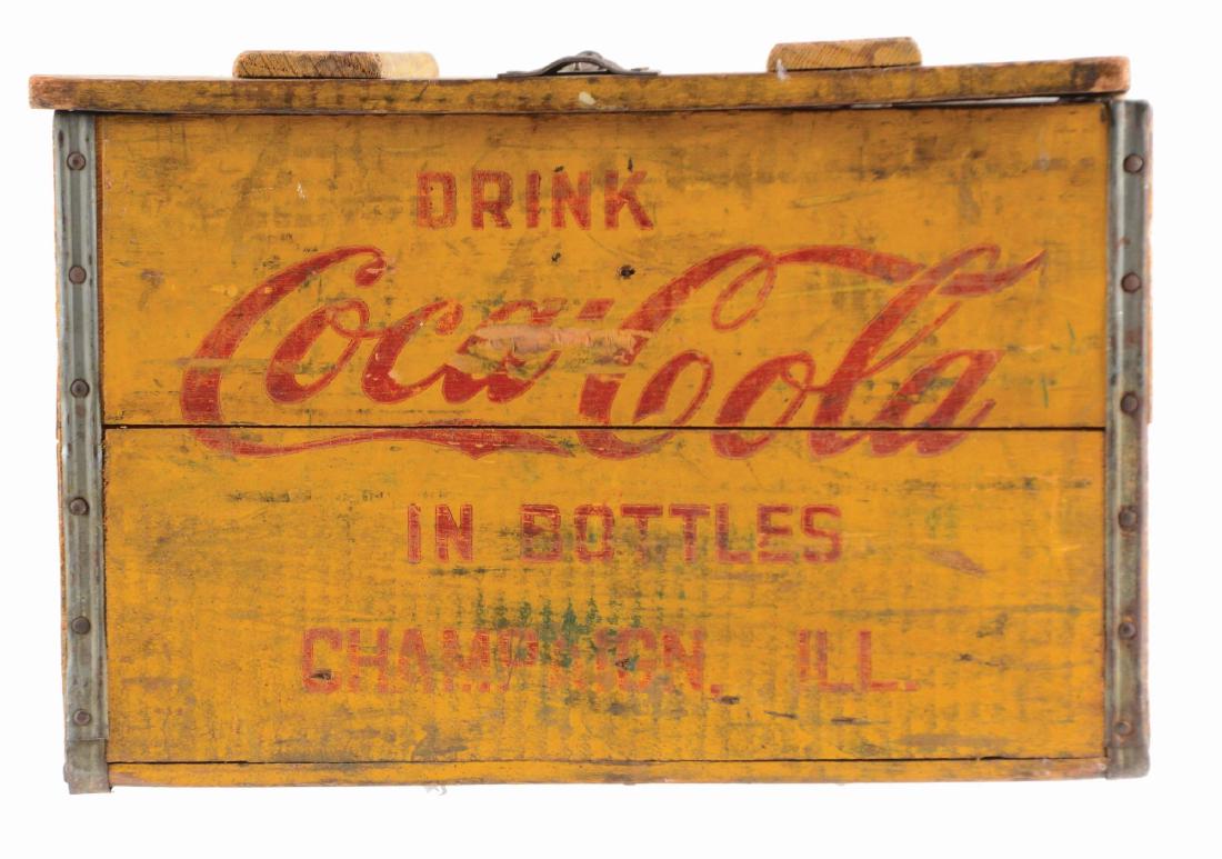 Yellow Coca-Cola Bottle Crate From Champaign Ill. (1 of 2)