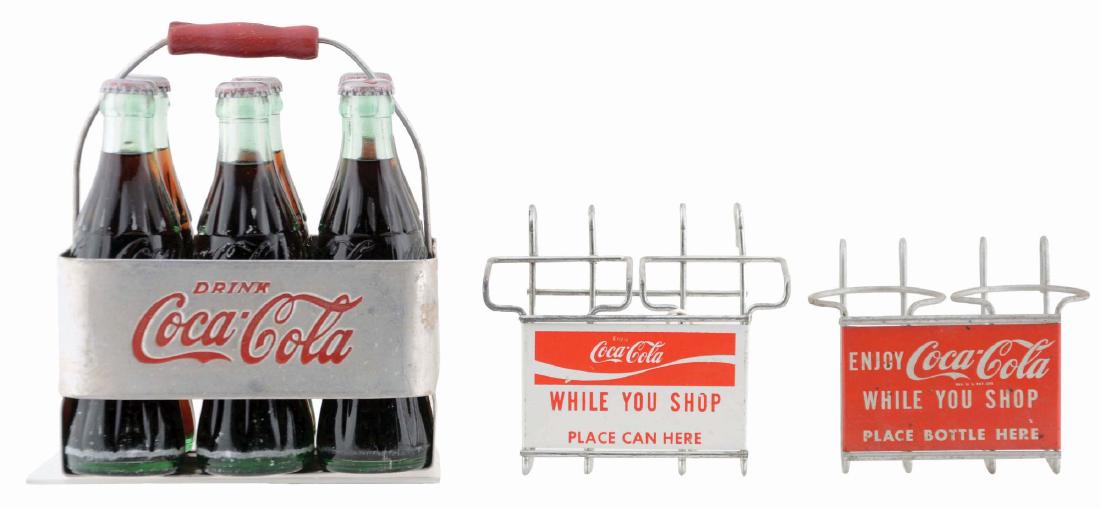 Lot Of 3: Assorted Coca-Cola Bottle Carriers. (1 of 1)