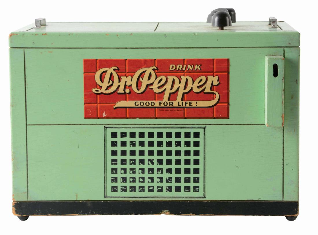 Wooden Dr. Pepper Cooler Radio.