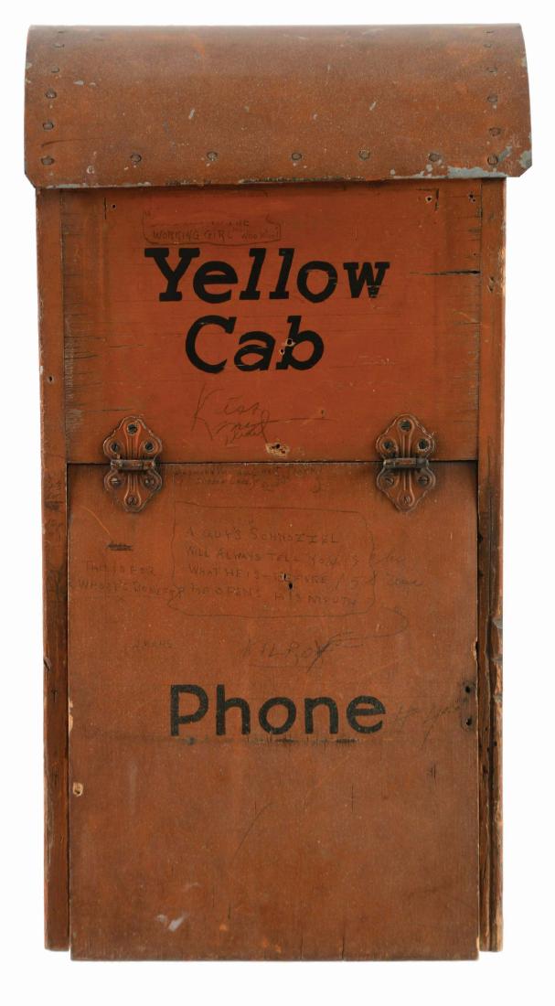 Early Yellow Cab Phone Box. (1 of 3)