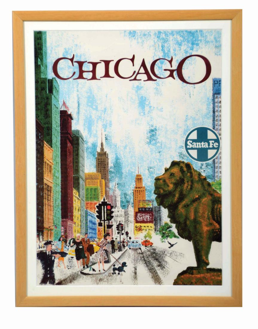 Santa Fe Railroad Advertising Travel Poster. (1 of 2)