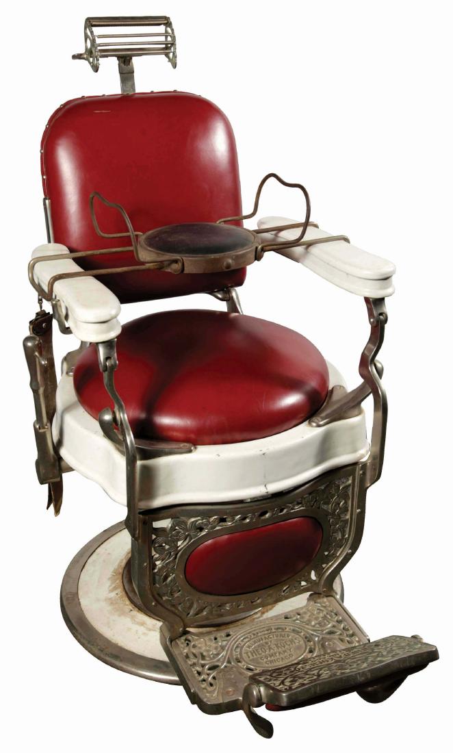 Theo-A-Kochs Co. Round Seat Barber Chair. (1 of 4)