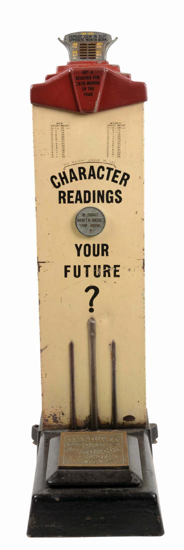 1¢ American Scale Mfg Co. Fortune Teller Floor Scale. (1 of 5)