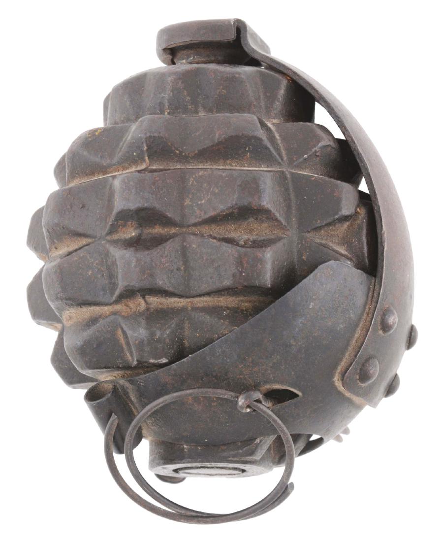 Incredibly Rare US Shinkle Hand Grenade.: One of the most sought after of the US early grenades is this excellent Shinkle. Per a respected grenade authority: “Shinkle Hand Grenade, Concussion Type, Experimental, dated Nov. 30, 1918." The gr