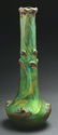 Zsolnay Art Nouveau Iridescent Green Ceramic Vase.