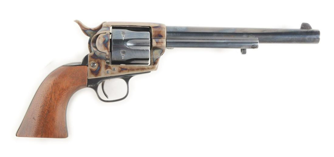 (A) US CAVALRY COLT SINGLE ACTION ARMY REVOLVER - 1878: The Colt letter states that this revolver was shipped to the US Government on September 18th, 1878 in a shipment of 150 revolvers for Army issue. This revolver has matching numbers on barrel, frame, t