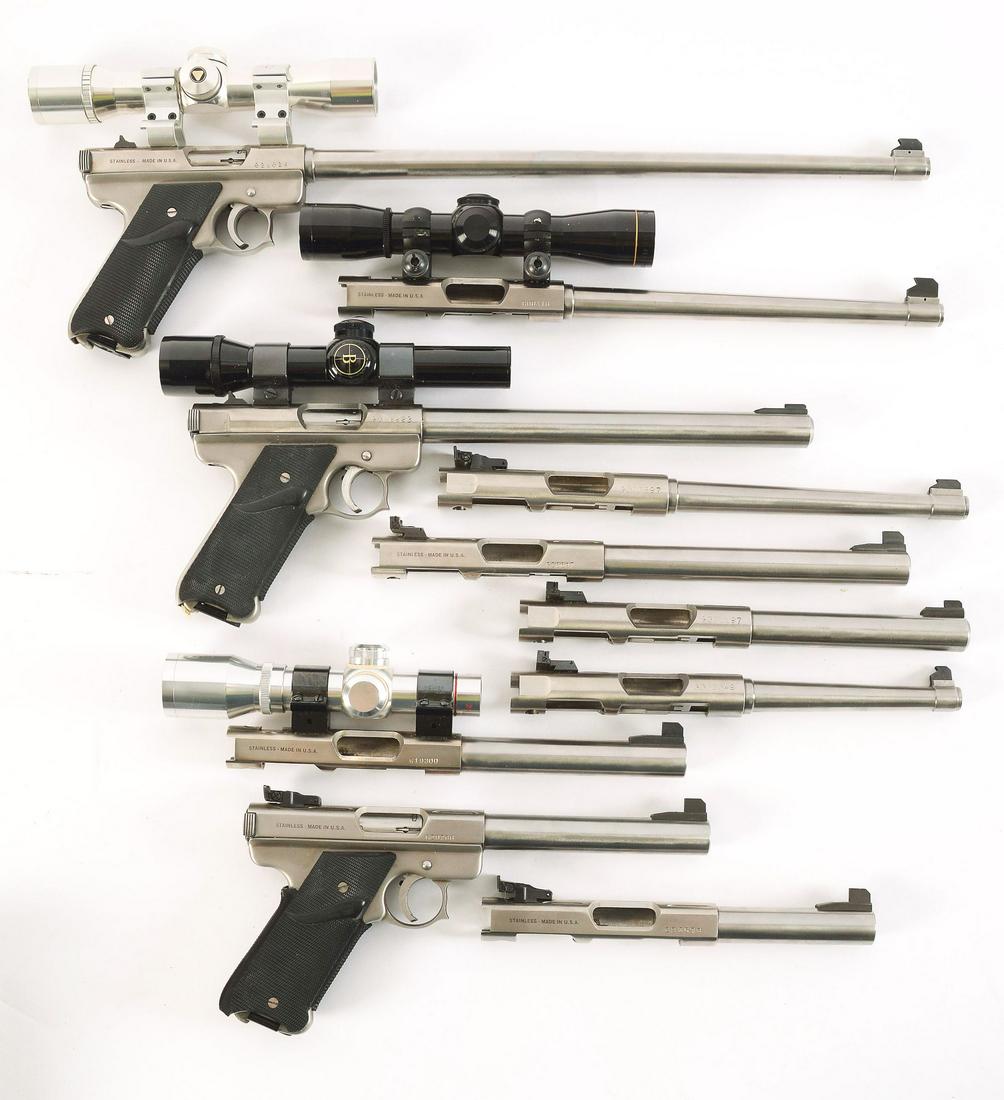 (M) LOT OF 10: COLLECTION OF HARRY SANFORD AMT: Harry Sanford was the original founder and owner of the Arcadia Machine & Tool company, who famously produced the AMT AutoMag and the AMT Lightnings. Lightnings became increasingly popular for the dev