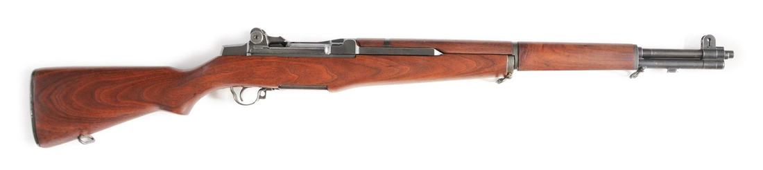 (C) SPRINGFIELD M1 GARAND SEMI-AUTOMATIC RIFLE.: Springfield made receiver made in 1956 with Springfield marked barrel dated 5-56. Springfield marked bolt,trigger group, and operating rod. Correct sights and looks to be all Springfield parts. Stock 