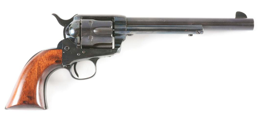 (A) ANTIQUE BLACK POWDER COLT SAA REVOLVER. (1892): This revolver was built in 1892, the last full year of black powder frame production. All matching numbers with exception of cylinder which is early as it still has 3765 stamped. Barrel is a post war 