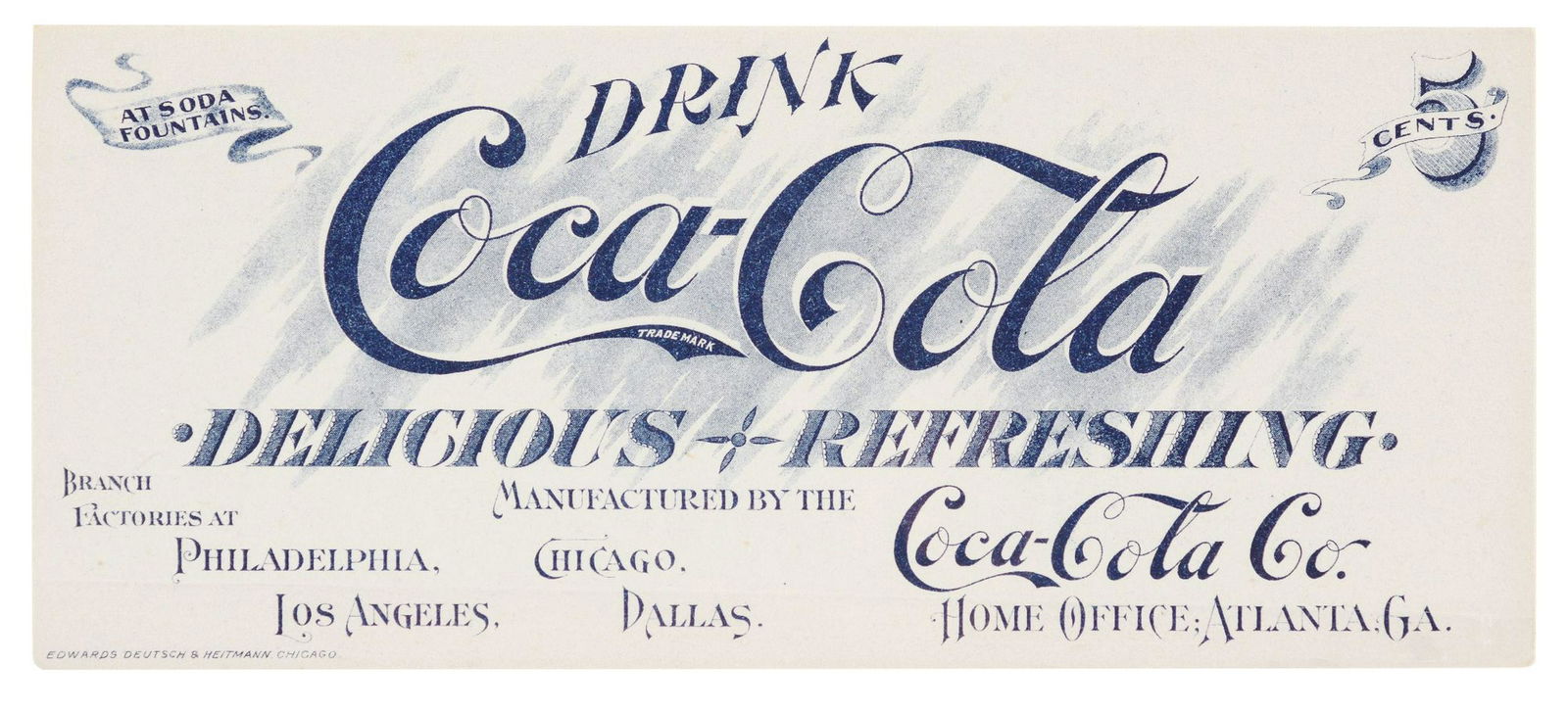 Large 1904 Coca-Cola Ink Blotter. (1 of 1)