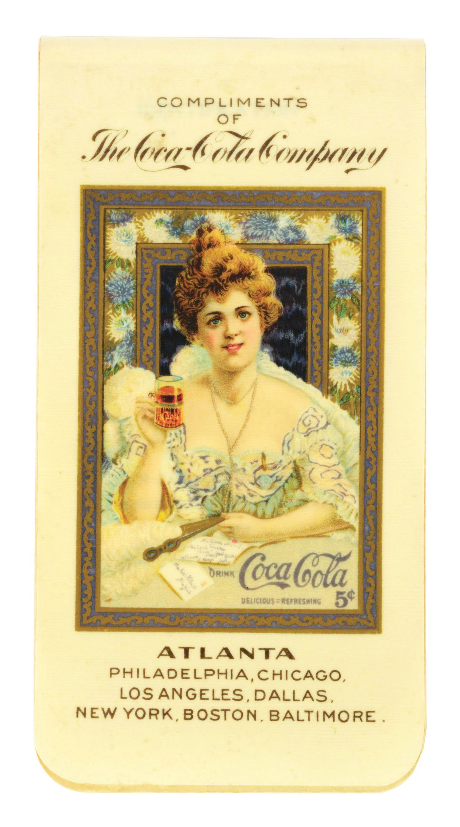 1903 Coca-Cola Celluloid Notepad. (1 of 2)