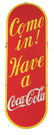 1942 Canadian Large Coca-Cola Porcelain Sign.