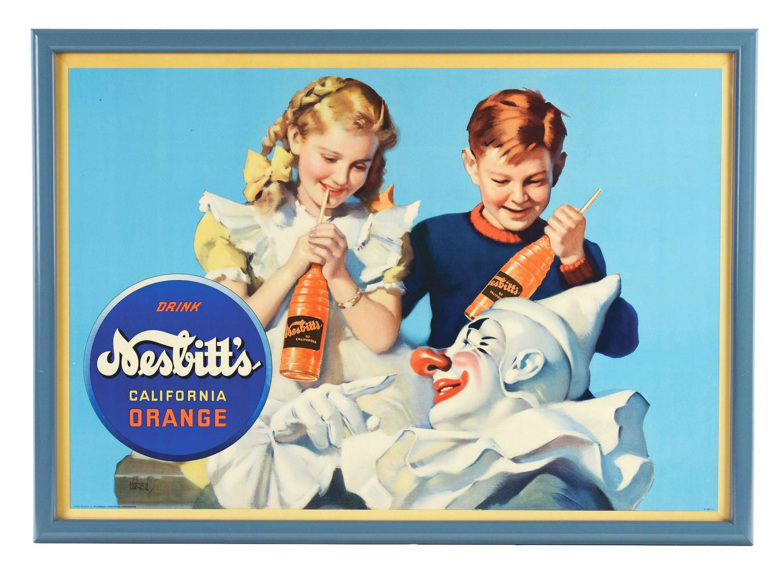 Large and Impressive Nesbitt's Orange Cardboard Poster (1 of 1)