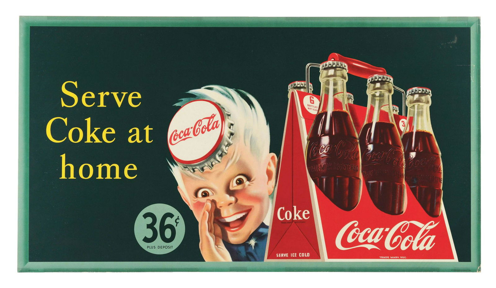 1948 Small Horizontal Coca-Cola Poster. (1 of 1)