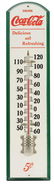 Fantastic Early Coca-Cola Wooden Thermometer.