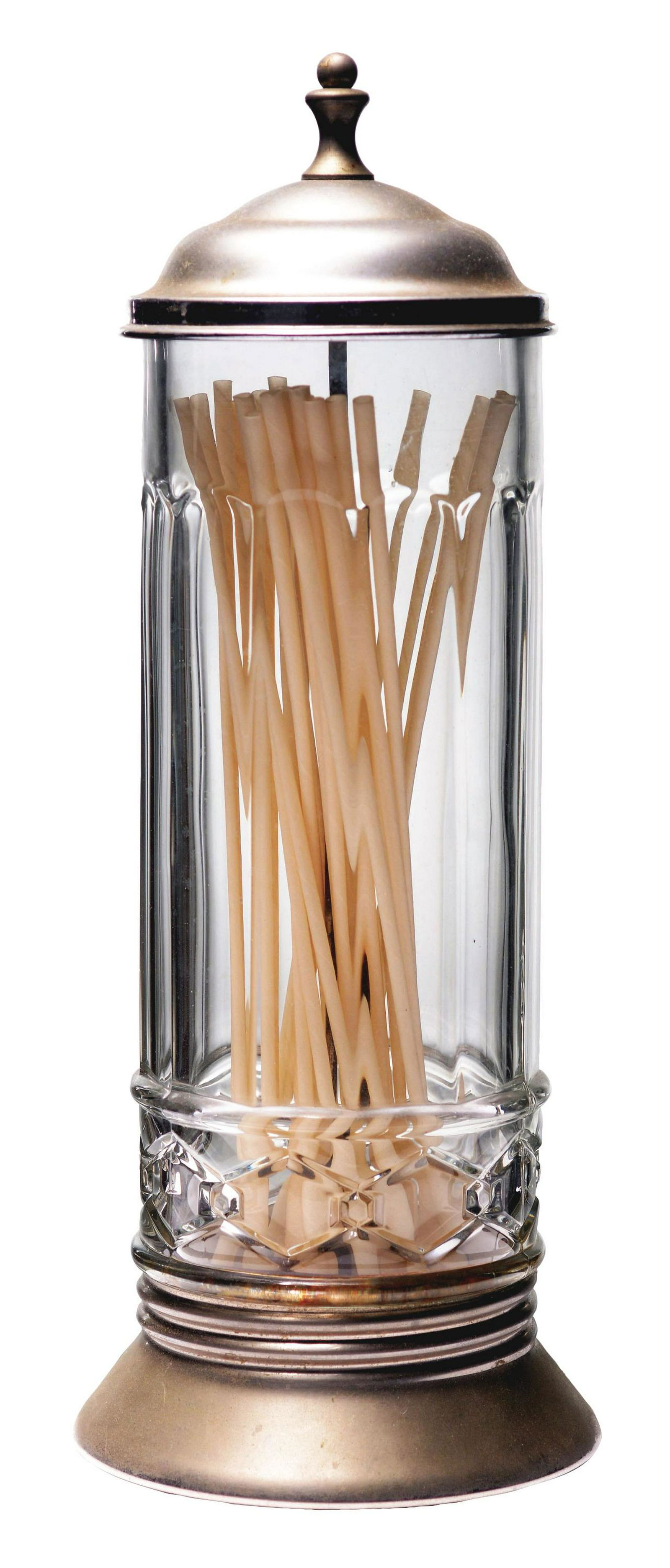 1910 - 1920 Glass Straw Holder. (1 of 1)