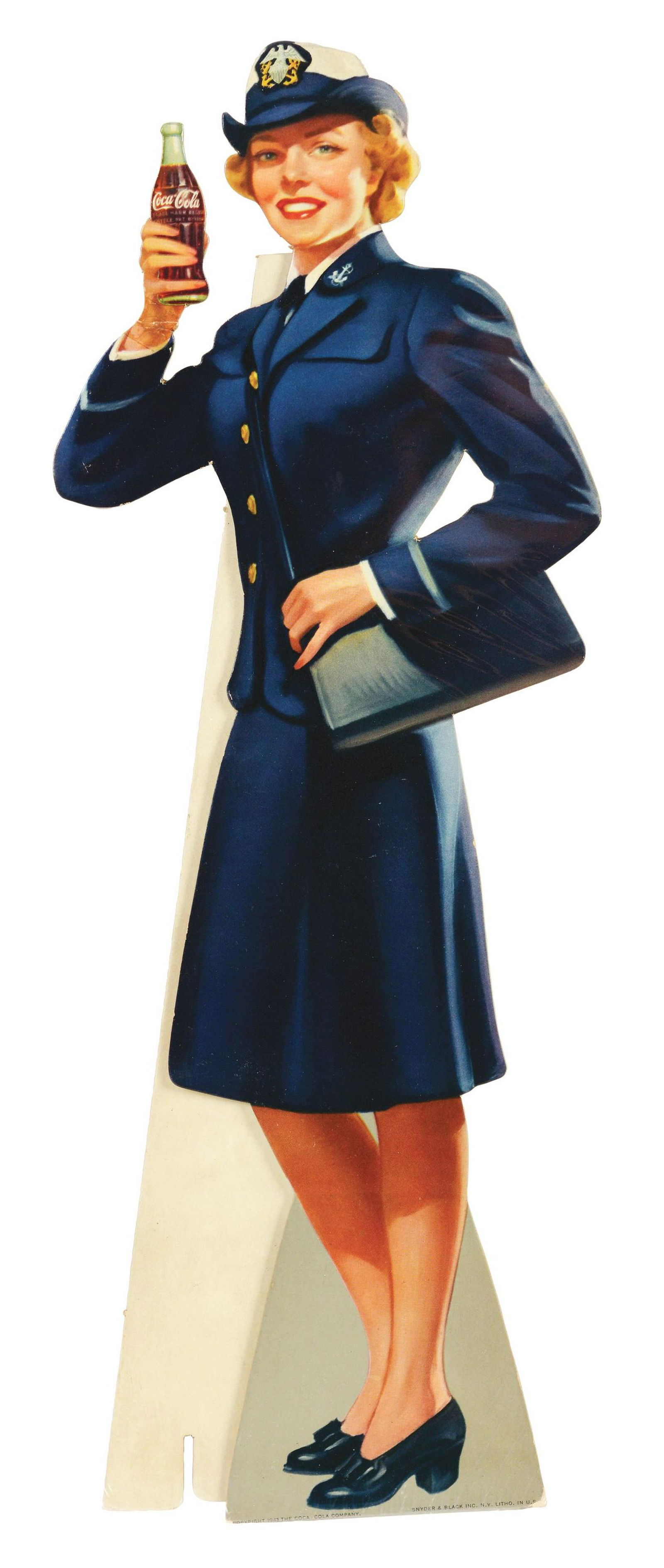 1943 Coca-Cola Service Woman Cutout. (1 of 1)