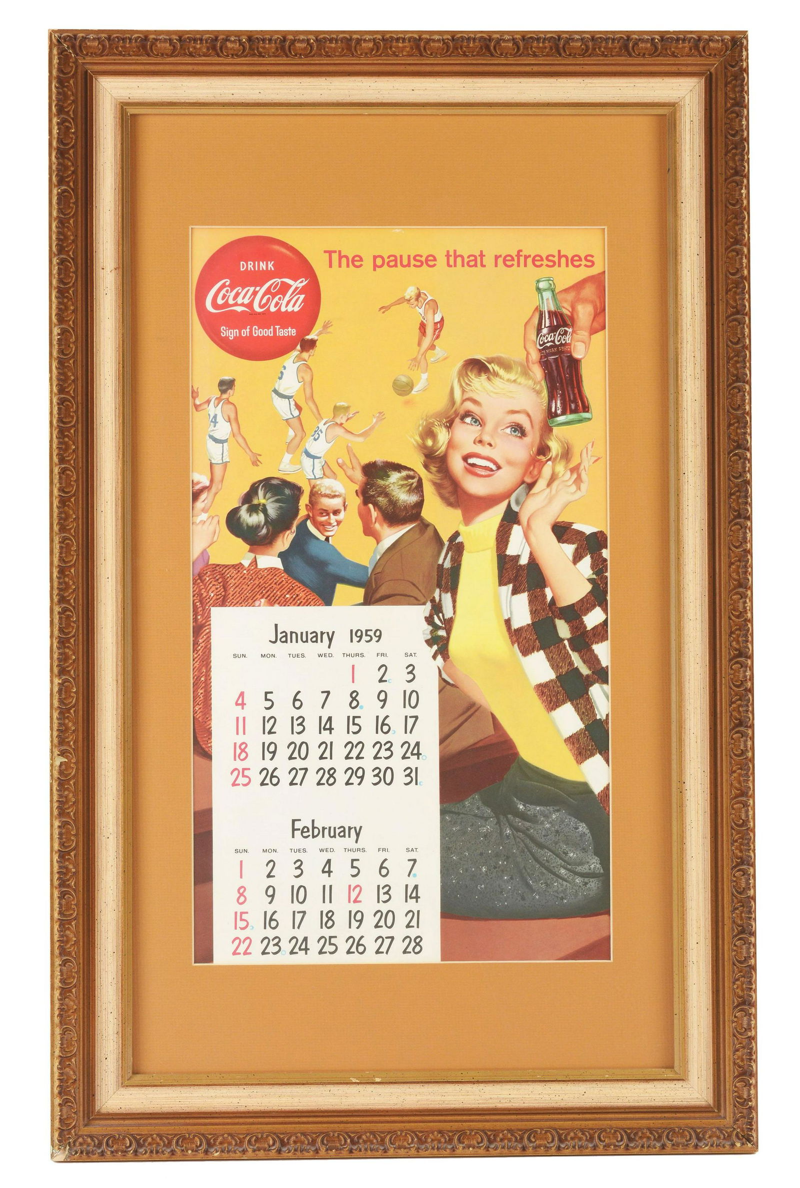 1959 Coca-Cola Calendar. (1 of 1)