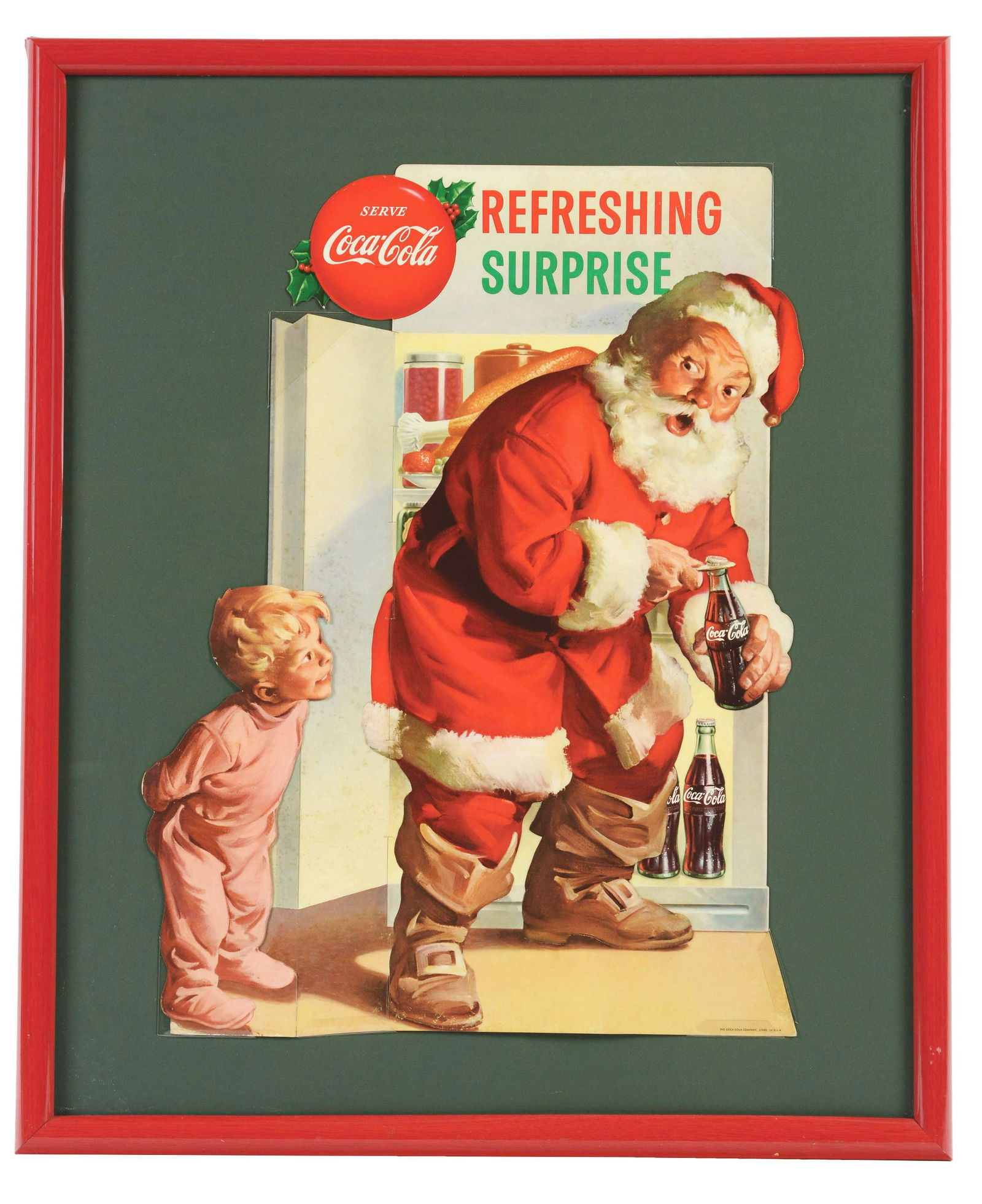 1950's Coca-Cola 3-D Santa Cardboard Cutout. (1 of 2)