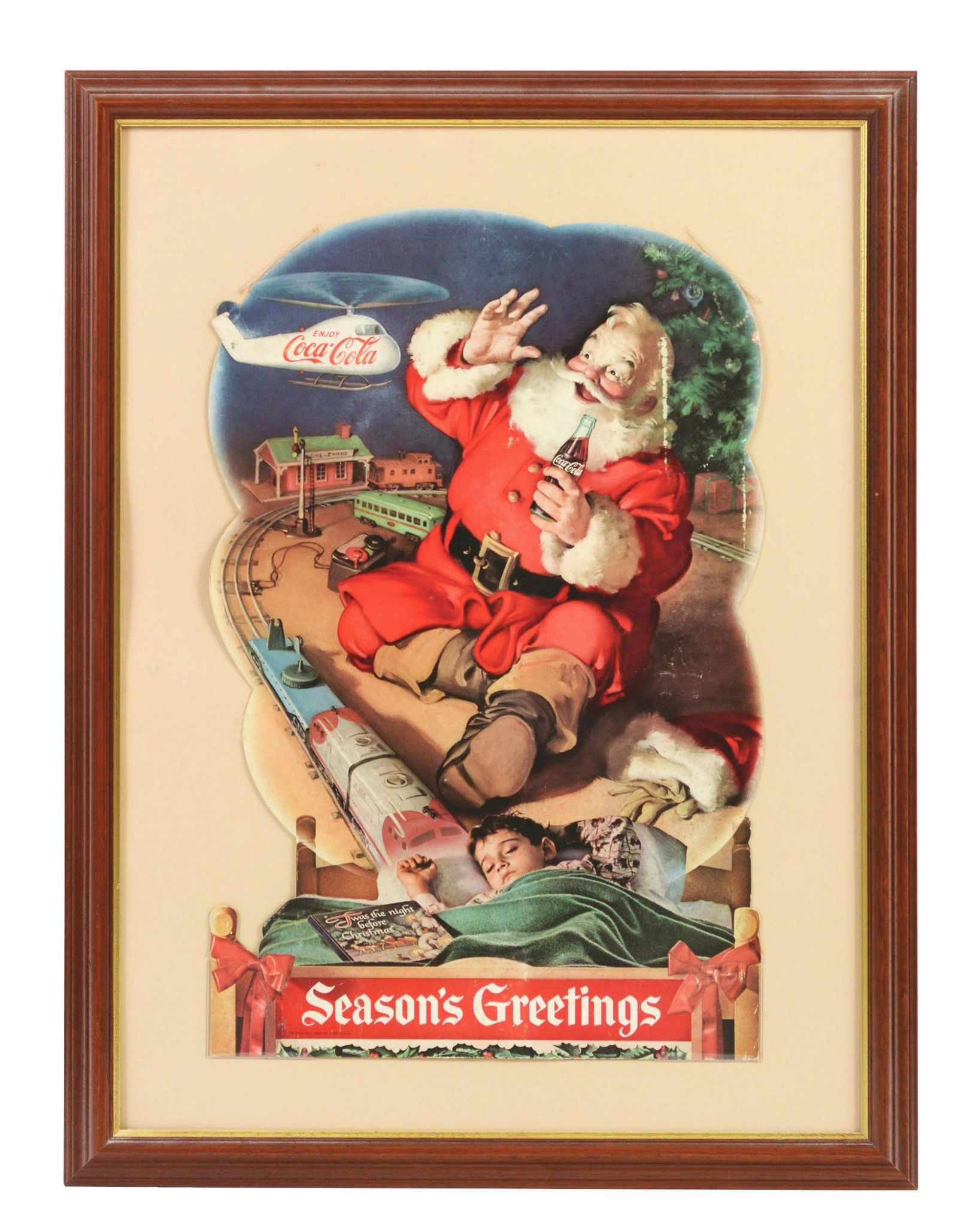 1960s Larger Coca-Cola Cardboard Santa Cutout. (1 of 1)