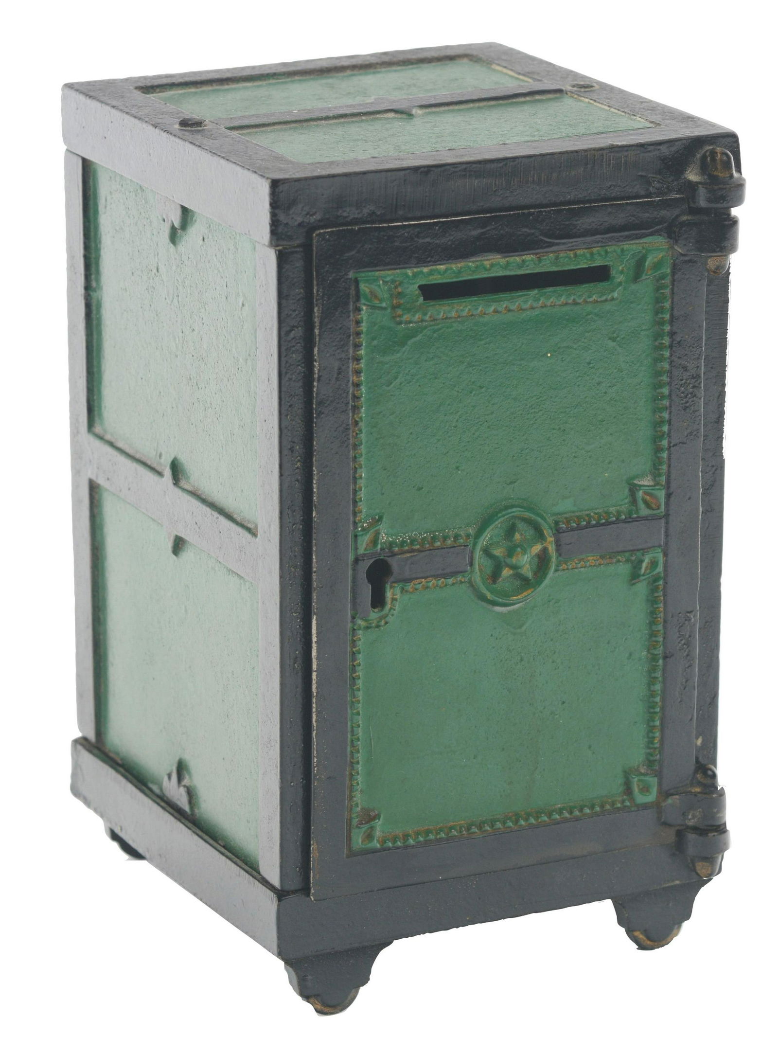 J. & E. Stevens United States Cast-Iron Safe Bank. (1 of 3)