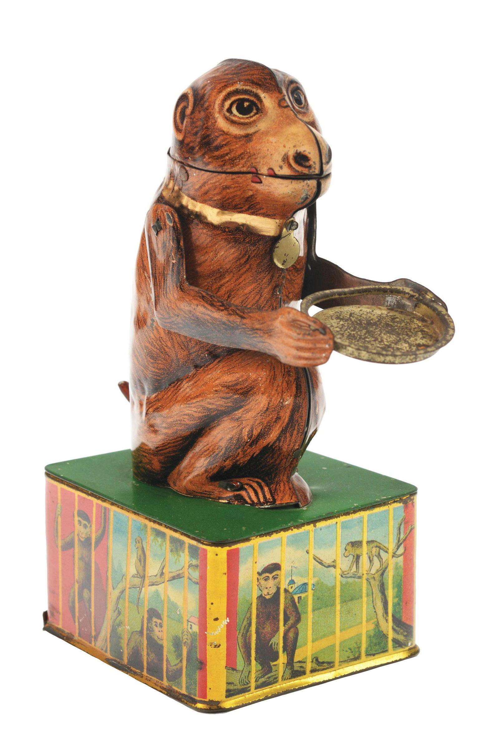 German Tin Monkey Bank. (1 of 5)