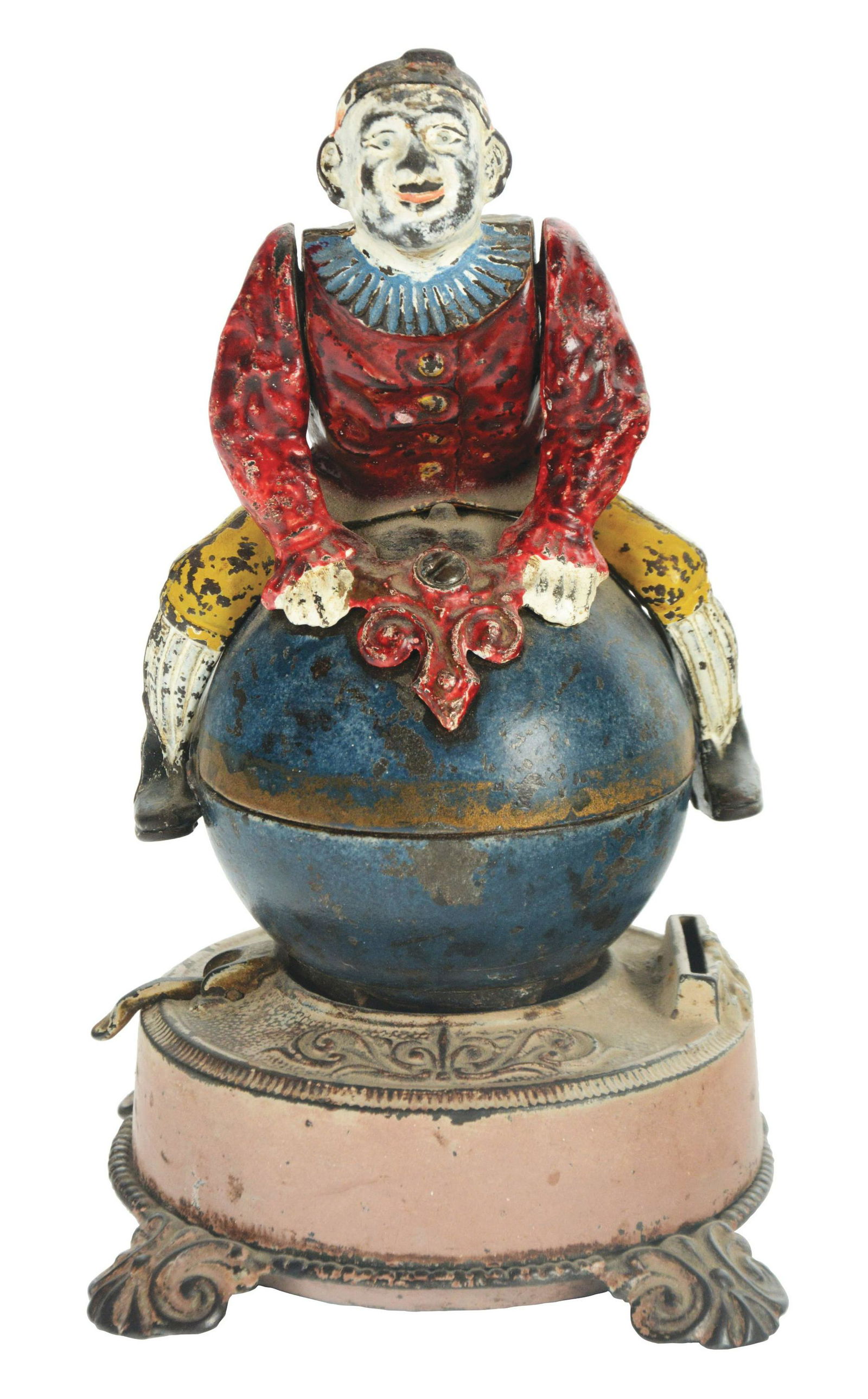 Clown on Globe Mechanical Bank. (1 of 5)
