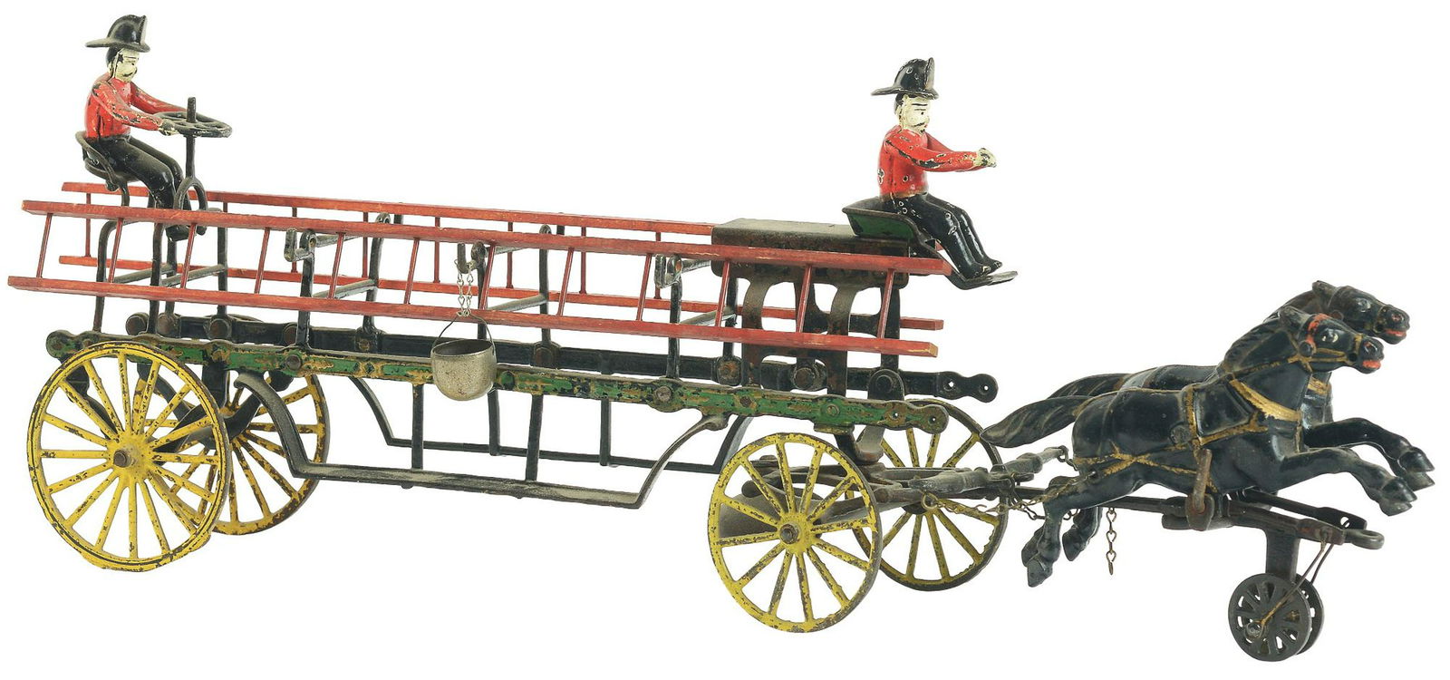 Pratt & Letchworth Cast-Iron Ladder Wagon with Figures. (1 of 2)