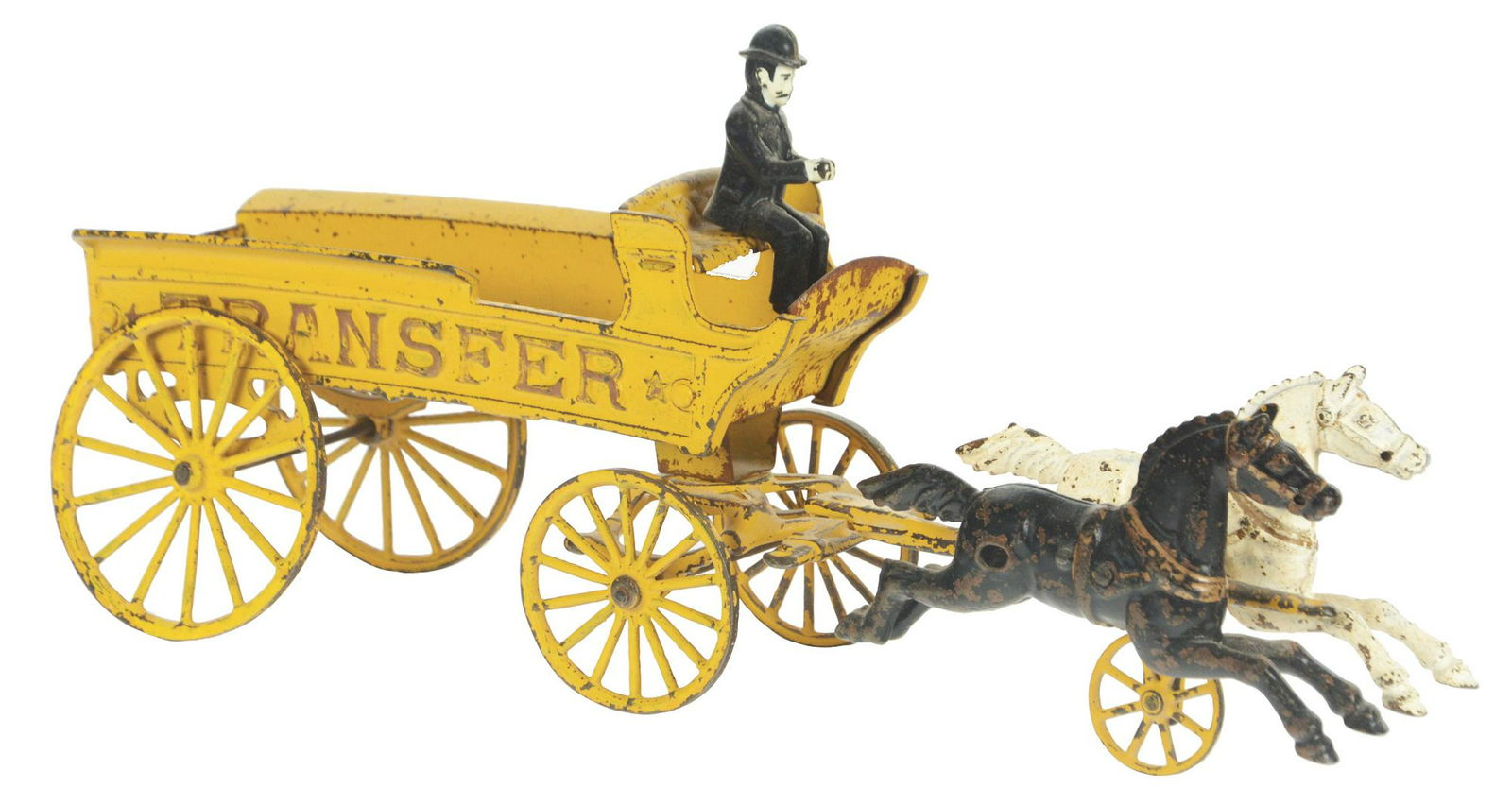 Cast-Iron American Made Horse-Drawn Transfer Wagon. (1 of 2)