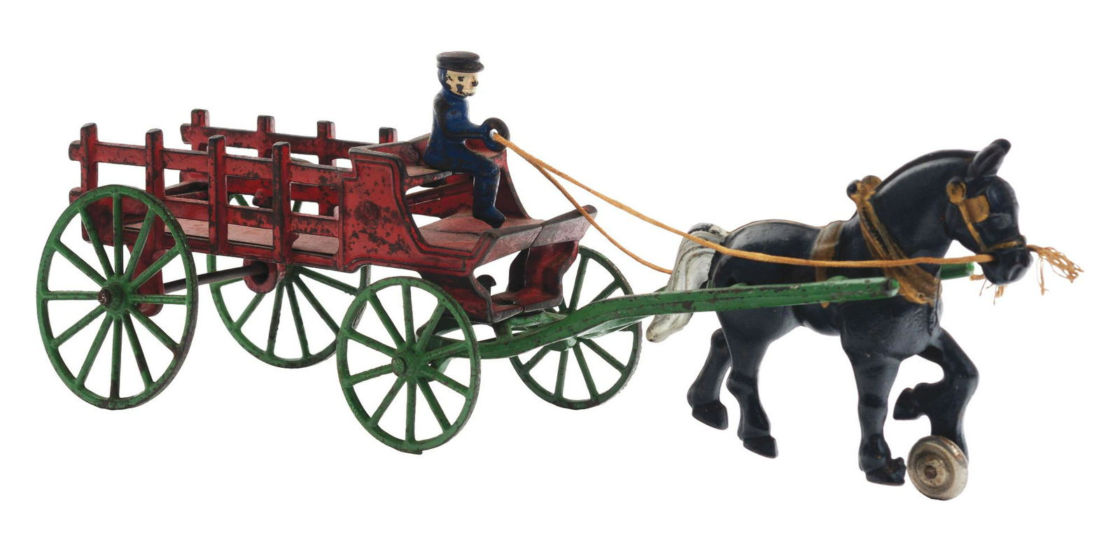 Kenton Cast-Iron Horse Drawn Stake Wagon. (1 of 2)