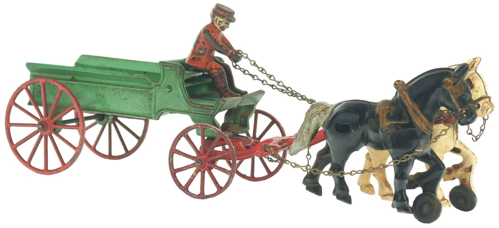 Kenton 1950's Cast-Iron Horse Drawn Farm Wagon. (1 of 2)