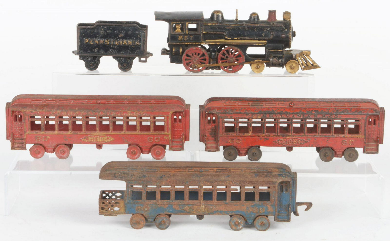 Five-Piece Hubley Floor Train Set. (1 of 1)