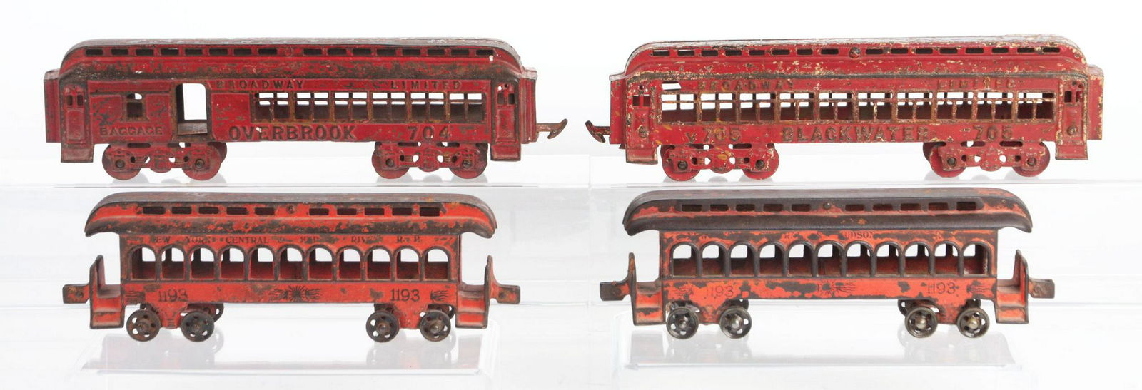 Lot of 4: Cast-Iron Passenger Cars by Harris and Grey (1 of 1)