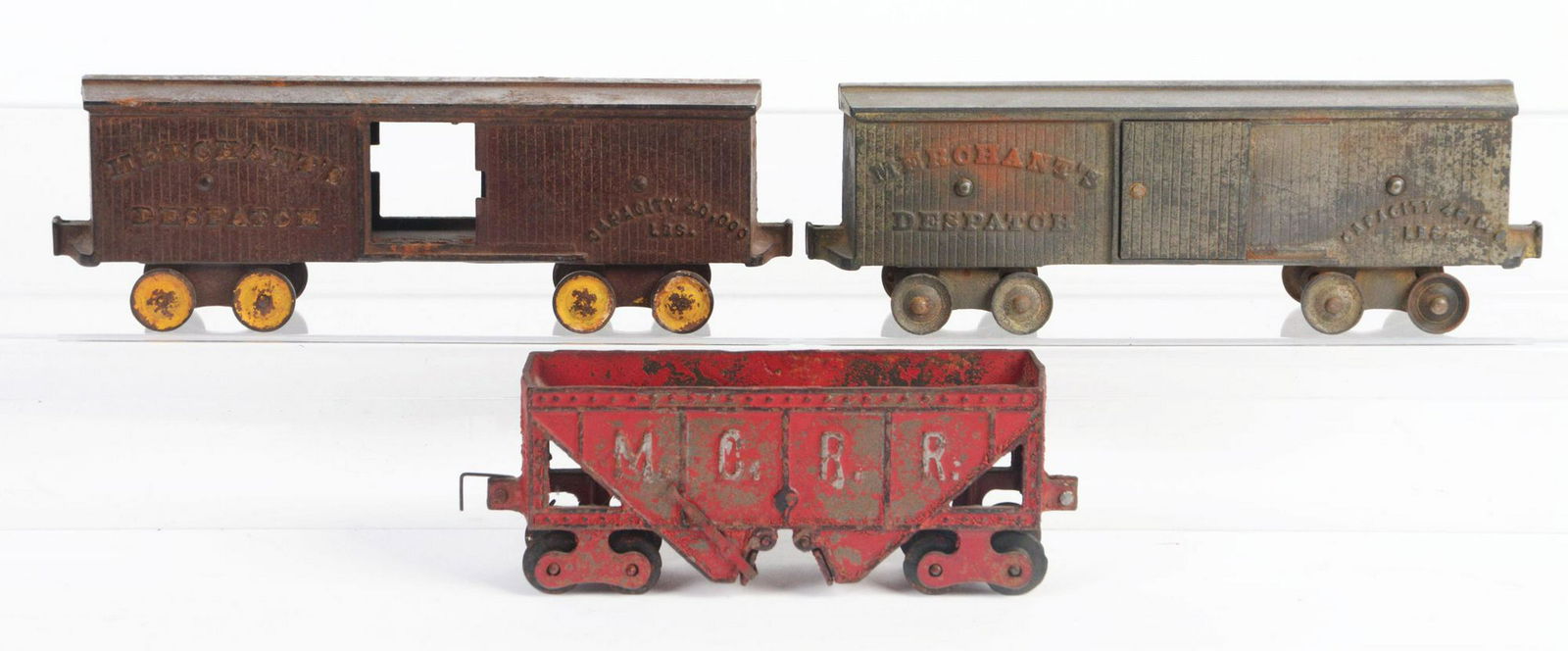 Cast-Iron Three-Piece Train Set. (1 of 2)