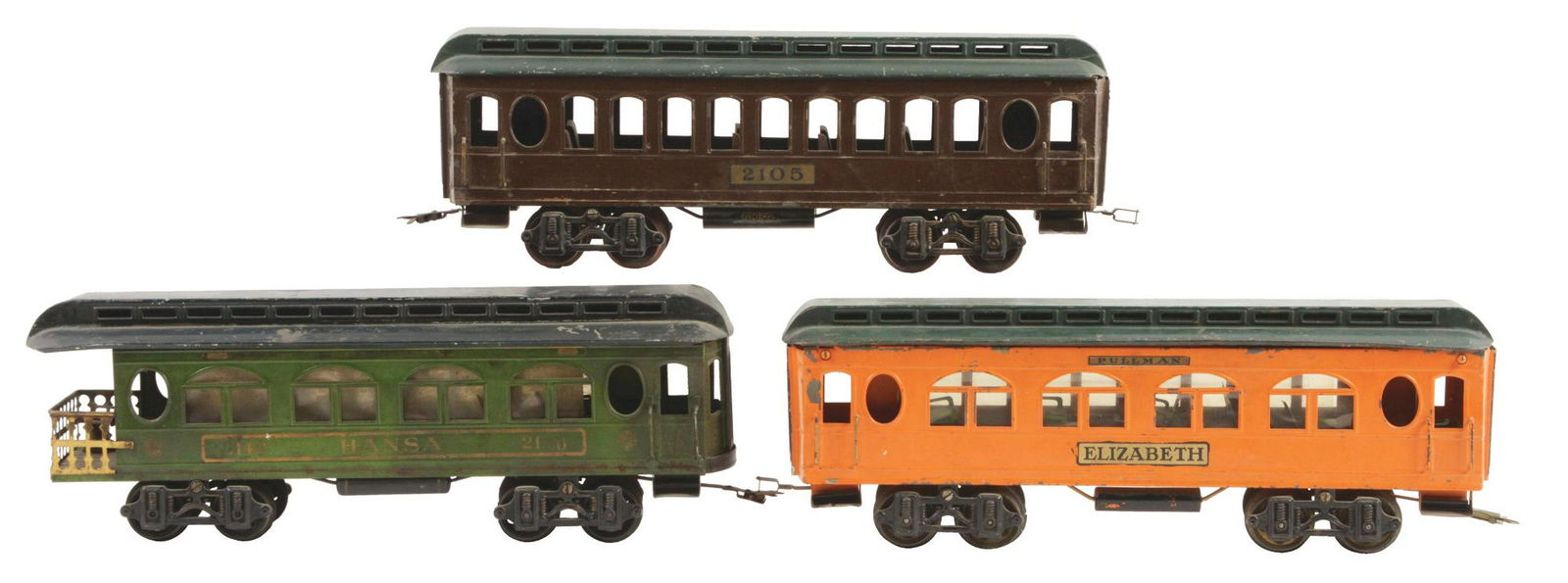 Lot of 3: Early Voltamp Passenger Cars. (1 of 2)