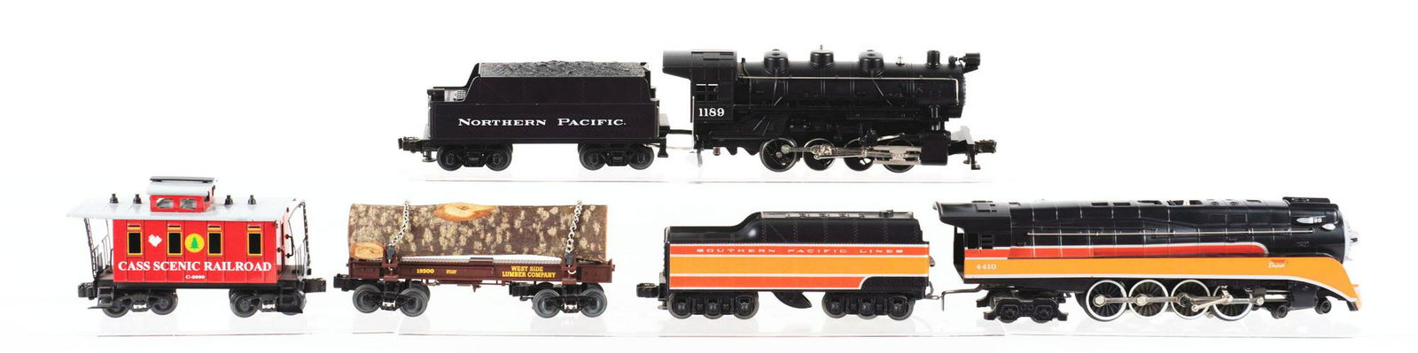 Lot of 6: 1189,4410, Cass Scenic Rail Road Trains. (1 of 2)