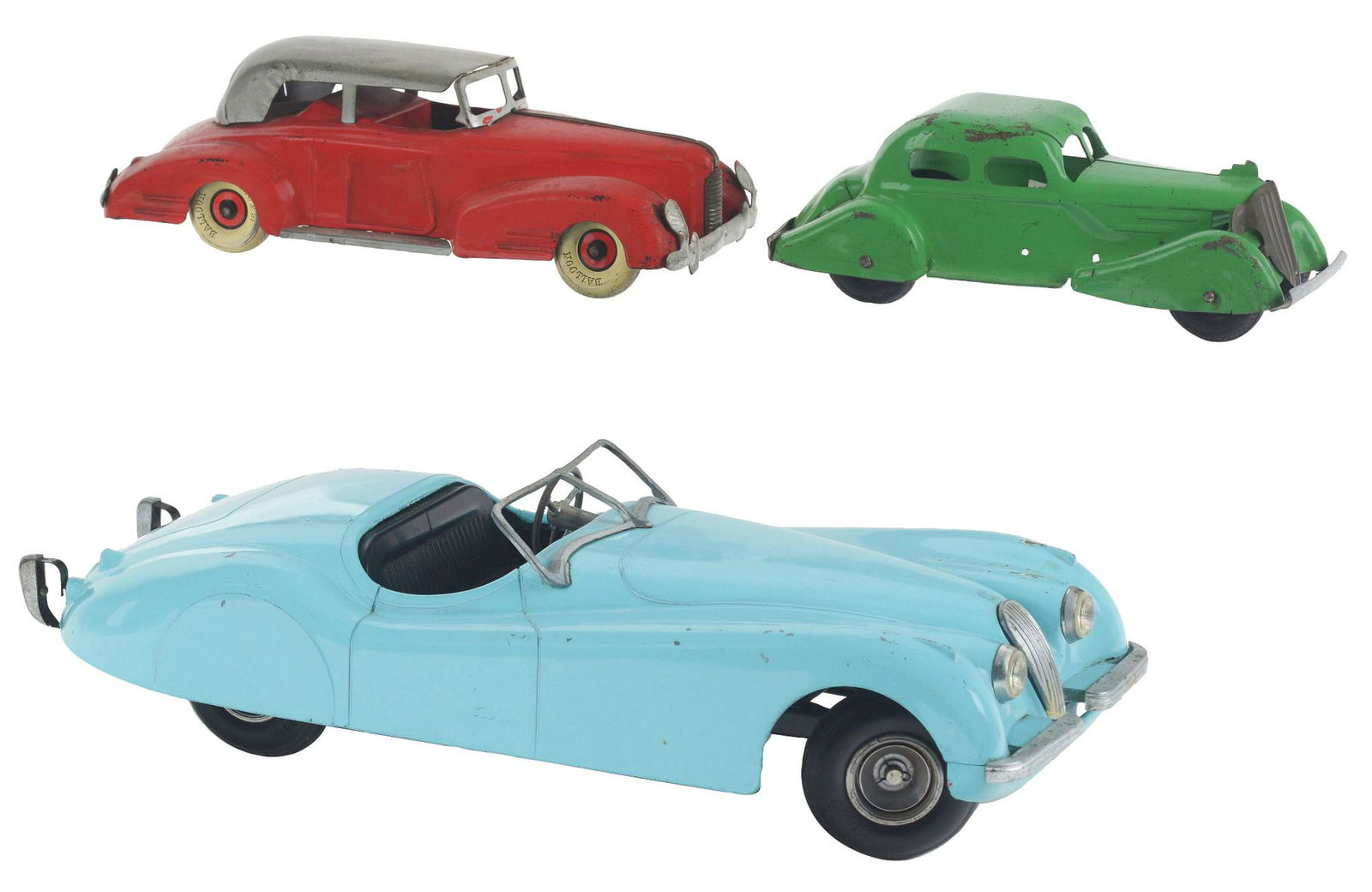 Lot of 3: American Made Pressed Steel Automobiles. (1 of 1)