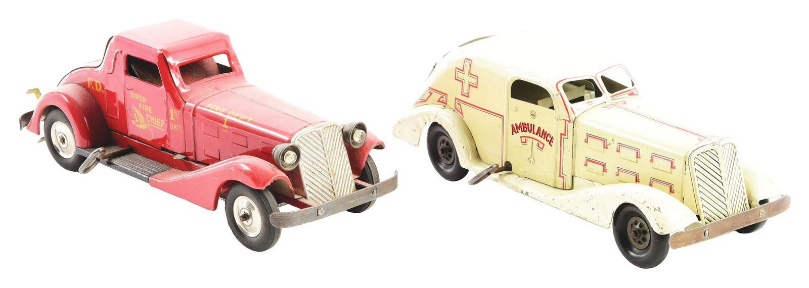 Lot of 2: Pressed Steel Wind-Up Marx Vehicle Toys. (1 of 2)