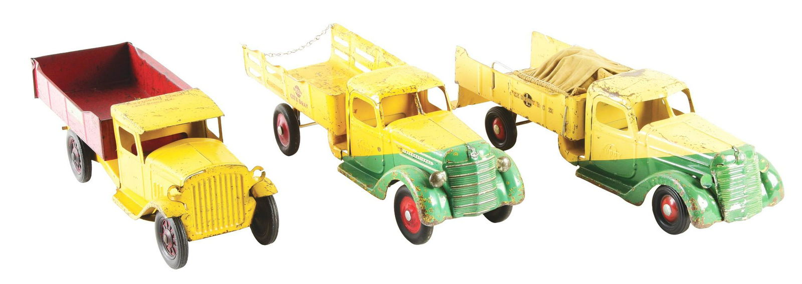 Lot of 3: Pressed Steel Buddy L Trucks. (1 of 2)