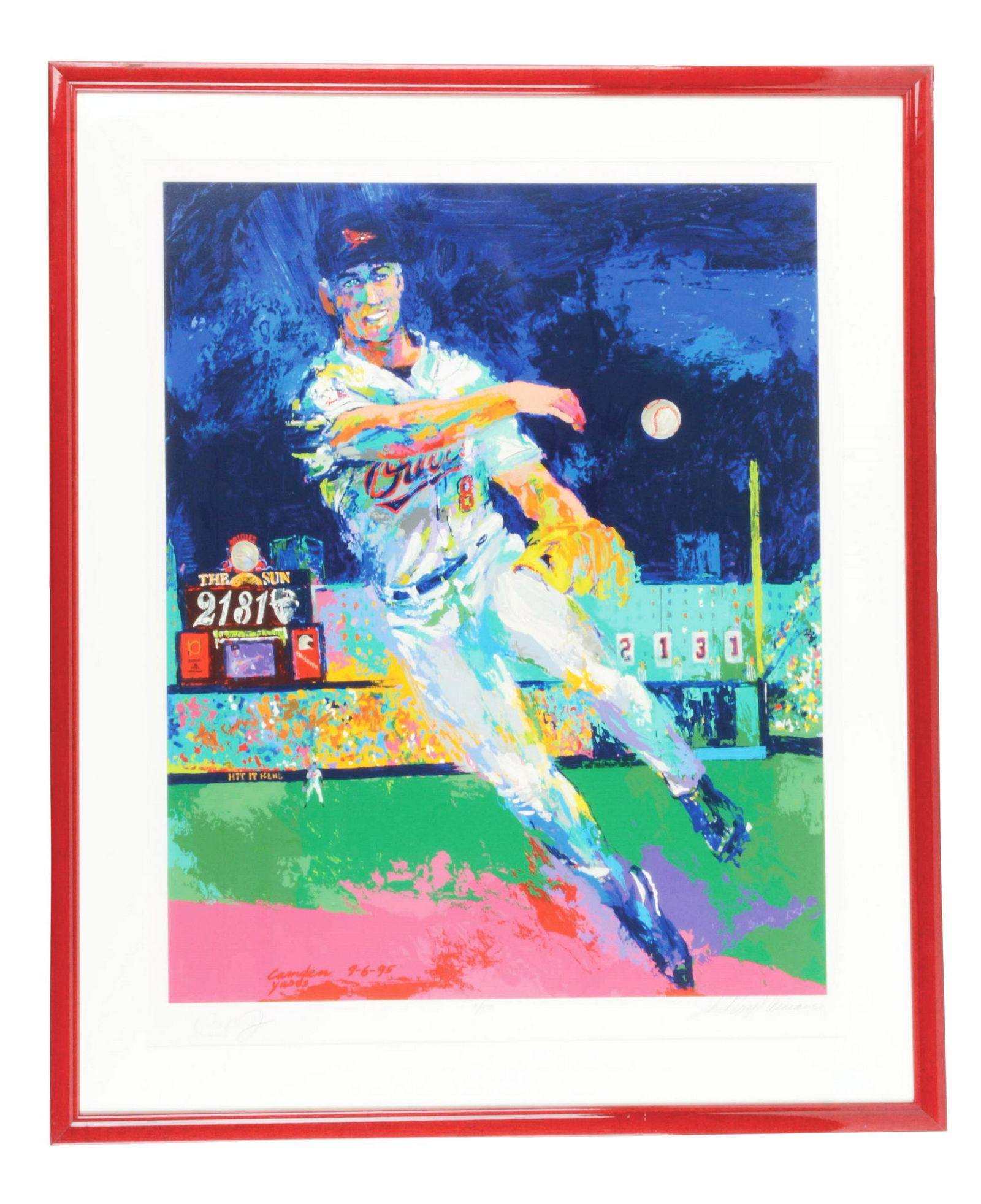 Cal Ripken Autographed LeRoy Neiman Serigraph. (1 of 1)