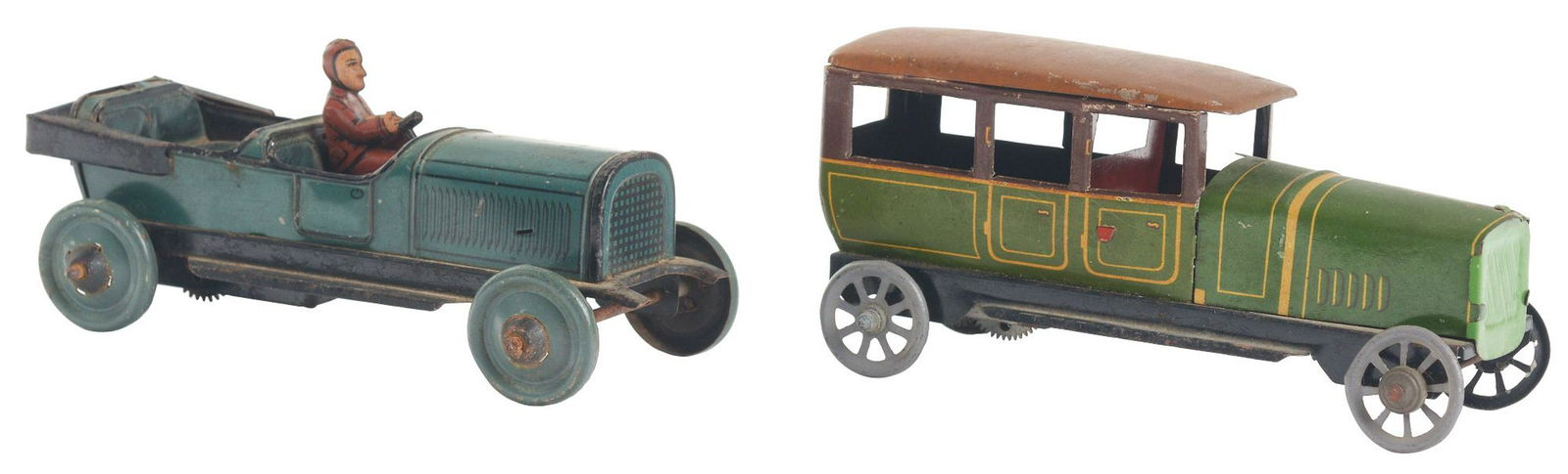 Lot of 2: German Tin-Litho Nickel-Sized Automobile (1 of 2)