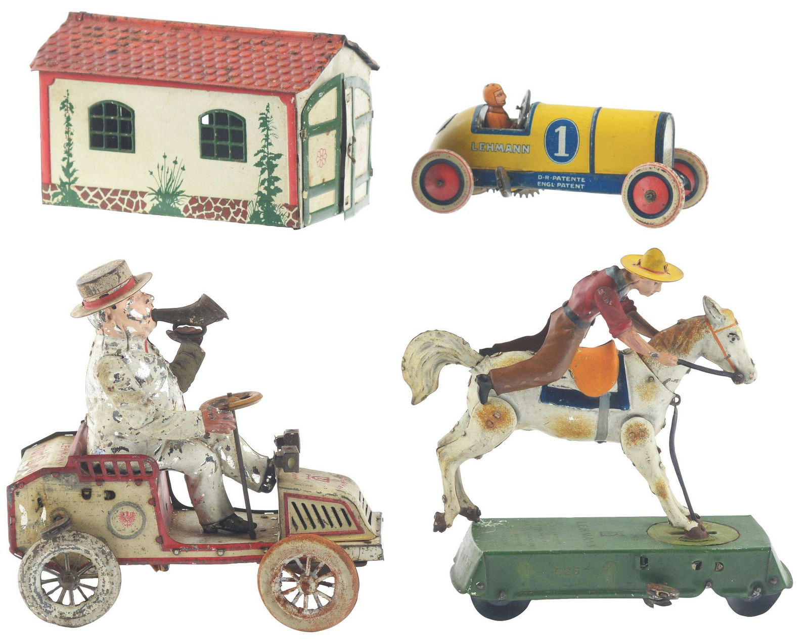 Lot of 3: German Lehmann Tin-Litho Toys. (1 of 1)