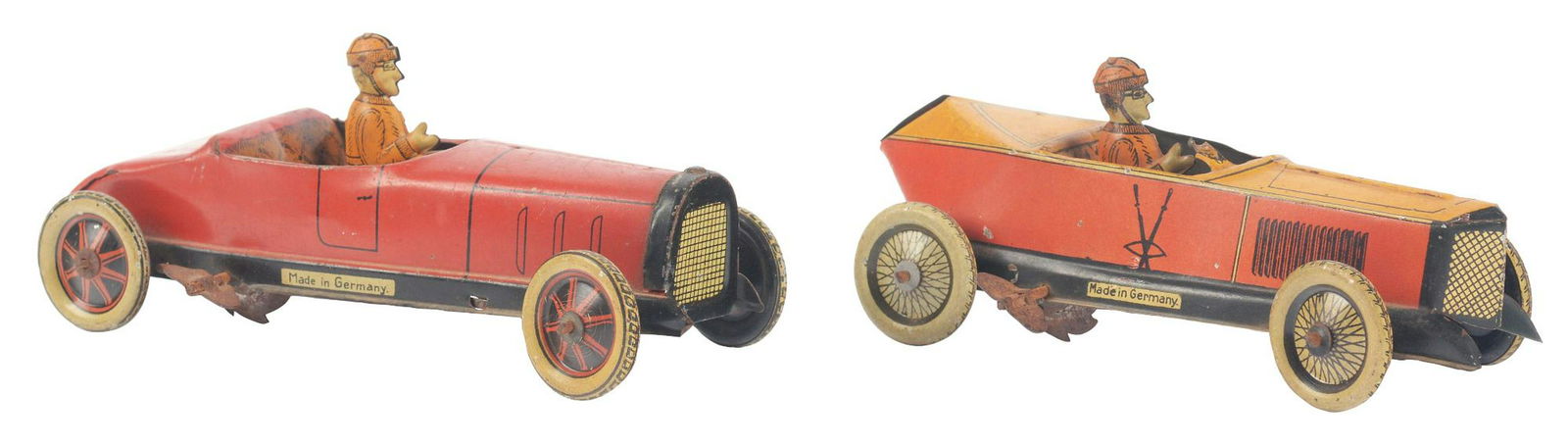 Lot of 2: German Tin-Litho G&K Race Car Toys. (1 of 2)