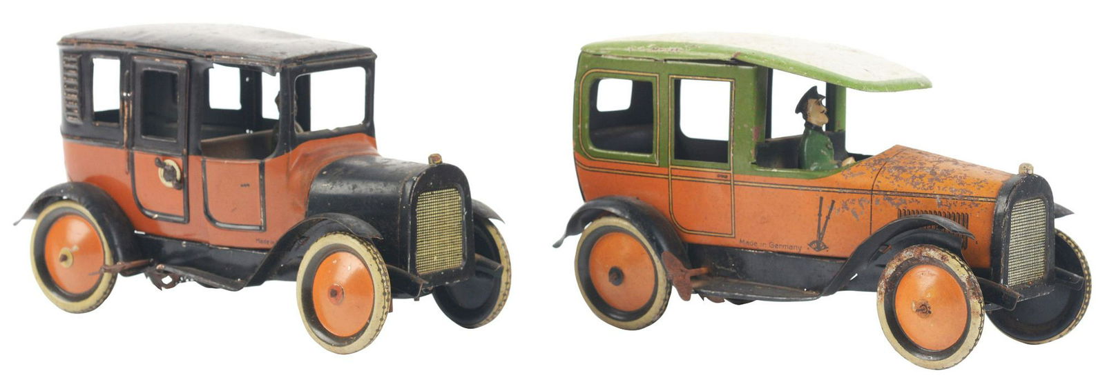 Lot of 2: German Tin-Litho G&K Wind-Up Automobile Toys. (1 of 2)