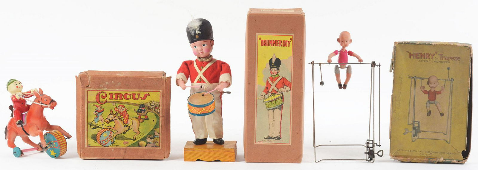 Lot of 3: Pre-War Japanese Wind-Up Celluloid Toys. (1 of 1)
