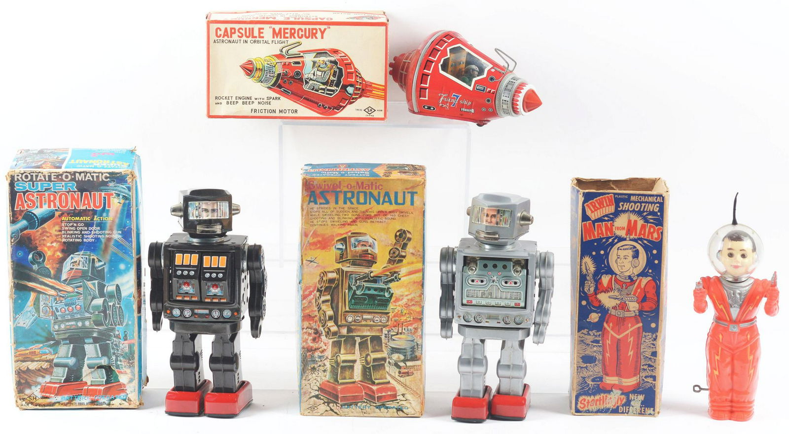 Lot of 4: Japanese & American Made Tin-Litho & Plastic (1 of 1)