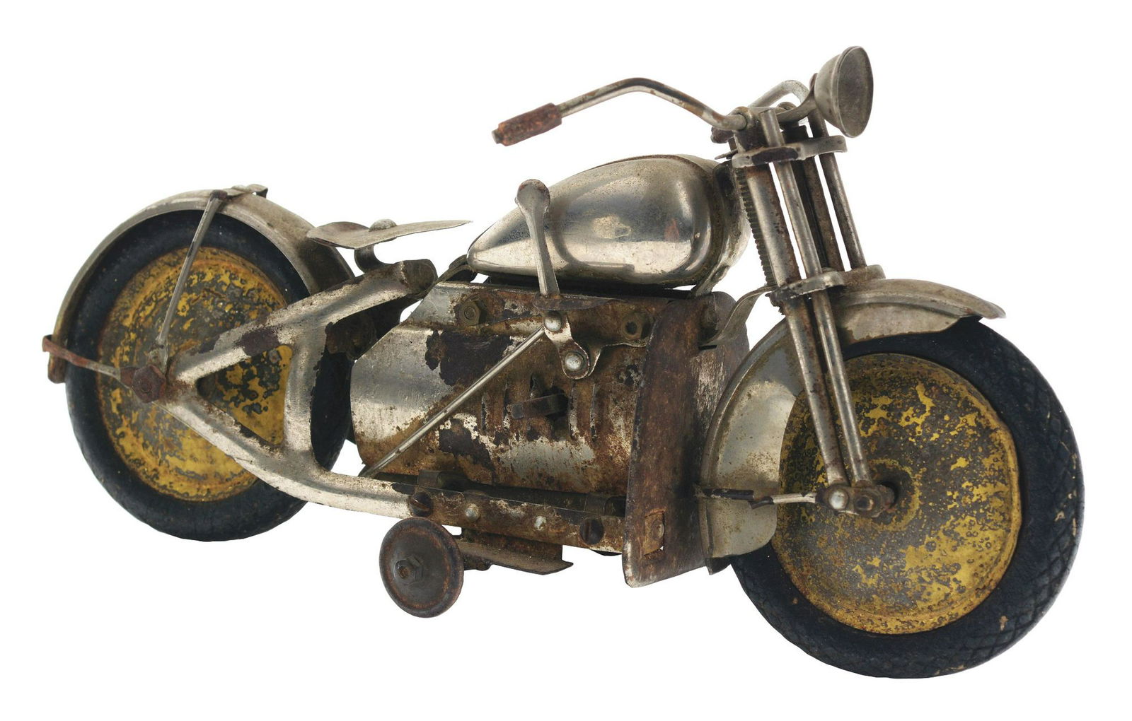 Japanese Pre-War Wind-Up Motorcycle Toy. (1 of 2)